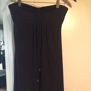 Strapless black dress